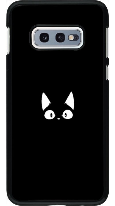 Coque Samsung Galaxy S10e - Funny cat on black