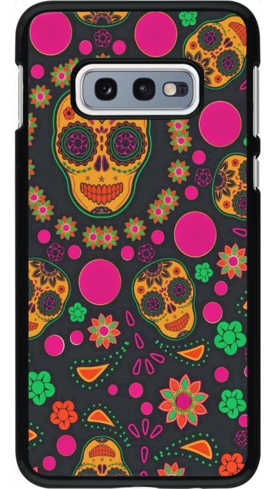 Samsung Galaxy S10e Case Hülle - Halloween 22 colorful mexican skulls