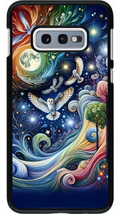 Coque Samsung Galaxy S10e - hibou volant floral