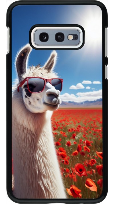 Samsung Galaxy S10e Case Hülle - Lama Chic in Mohnblume