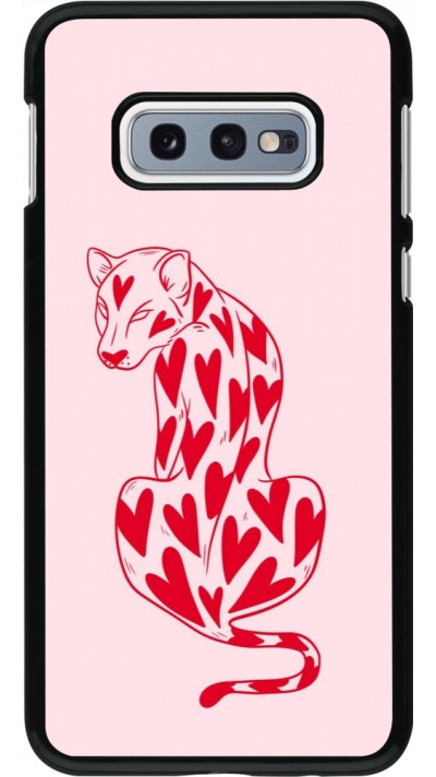 Coque Samsung Galaxy S10e - Leopard with hearts 2026