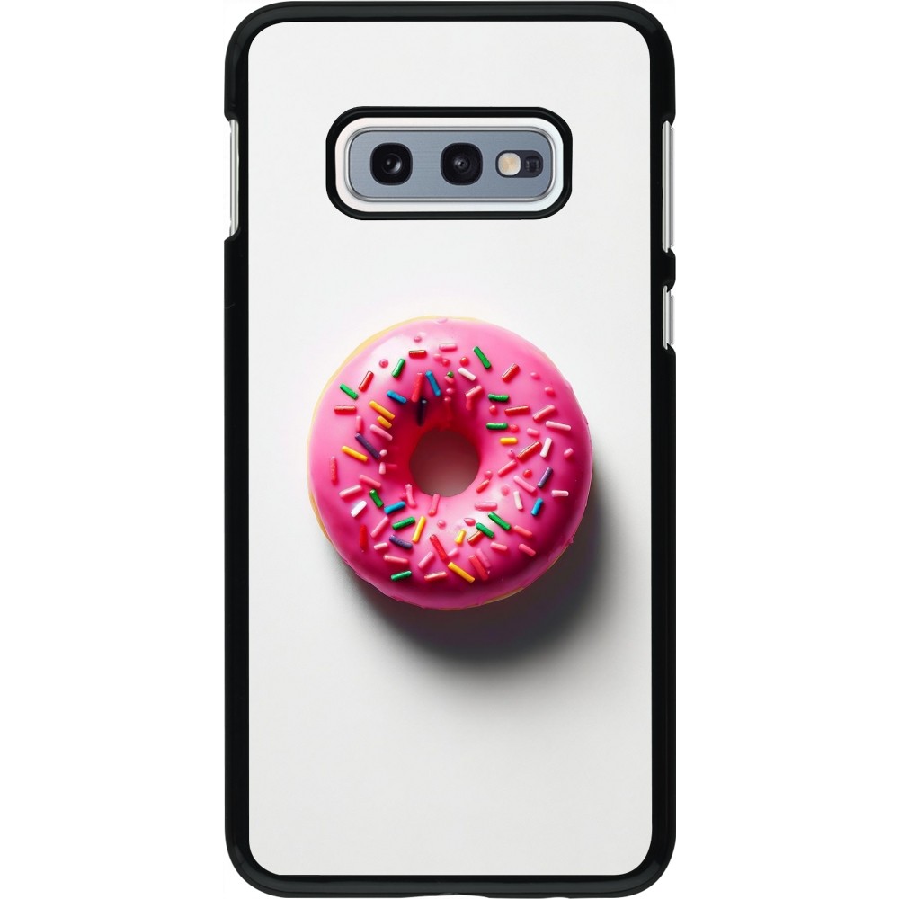 Coque Samsung Galaxy S10e - Weißer Hintergrund, pinker Donut