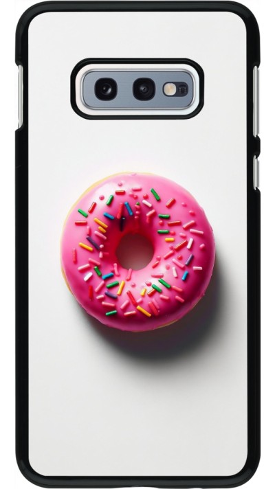 Samsung Galaxy S10e Case Hülle - Weisser Hintergrund, pinker Donut