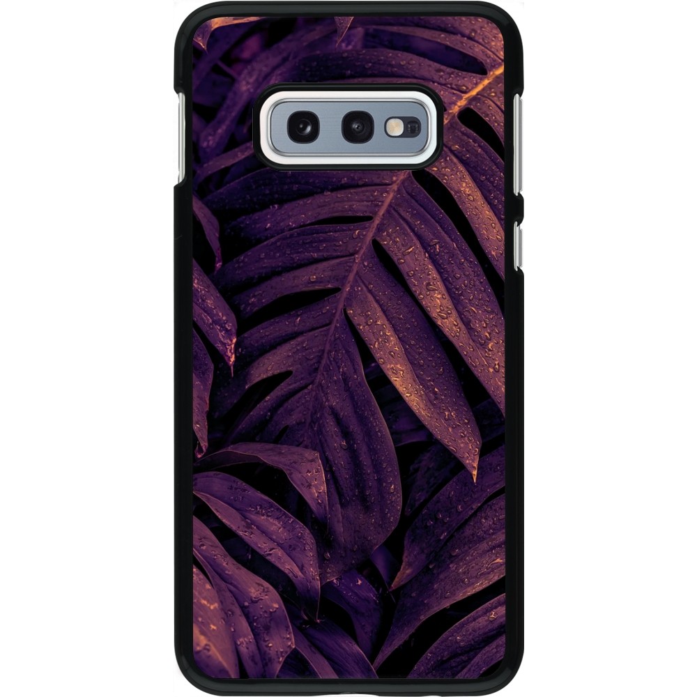 Samsung Galaxy S10e Case Hülle - Purple Light Leaves
