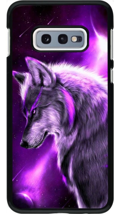 Hülle Samsung Galaxy S10e - Purple Sky Wolf