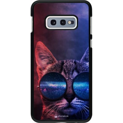 Hülle Samsung Galaxy S10e - Red Blue Cat Glasses