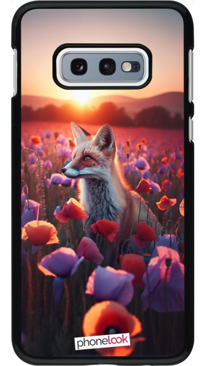Samsung Galaxy S10e Case Hülle - Purpurroter Fuchs bei Dammerung
