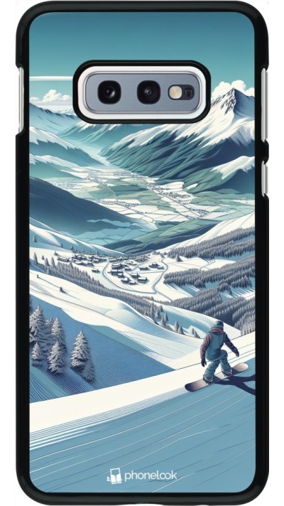 Coque Samsung Galaxy S10e - Snowboarder Montagne