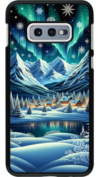 Coque Samsung Galaxy S10e - Snowy Mountain Village Lake night