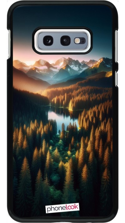 Samsung Galaxy S10e Case Hülle - Sonnenuntergang Waldsee