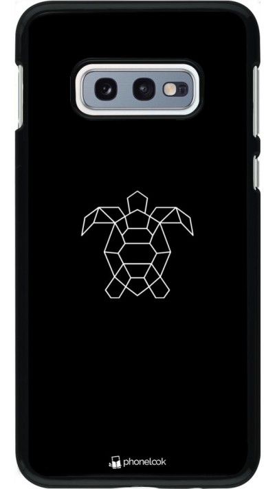 Coque Samsung Galaxy S10e - Turtles lines on black