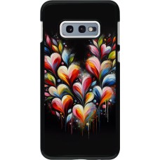 Samsung Galaxy S10e Case Hülle - Valentin 2024 Schwarzes Herz Abstrakt