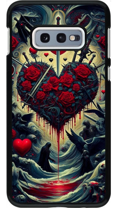 Samsung Galaxy S10e Case Hülle - Dunkle Liebe Herz Blut