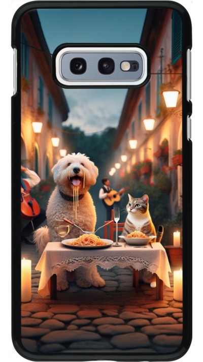 Samsung Galaxy S10e Case Hülle - Valentin 2024 Hund & Katze Kerzenlicht