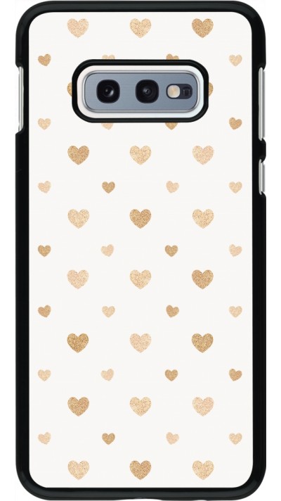 Coque Samsung Galaxy S10e - Valentine 2023 multiple gold hearts