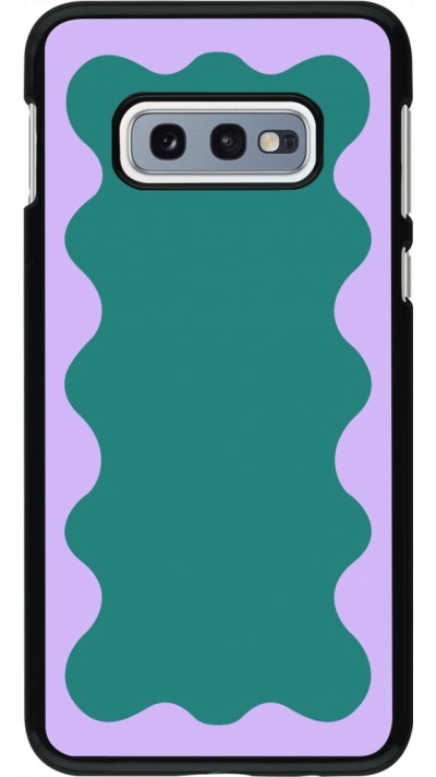 Coque Samsung Galaxy S10e - Wavy Rectangle Green Purple