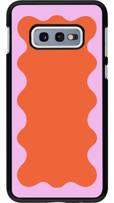 Coque Samsung Galaxy S10e - Wavy Rectangle Orange Pink
