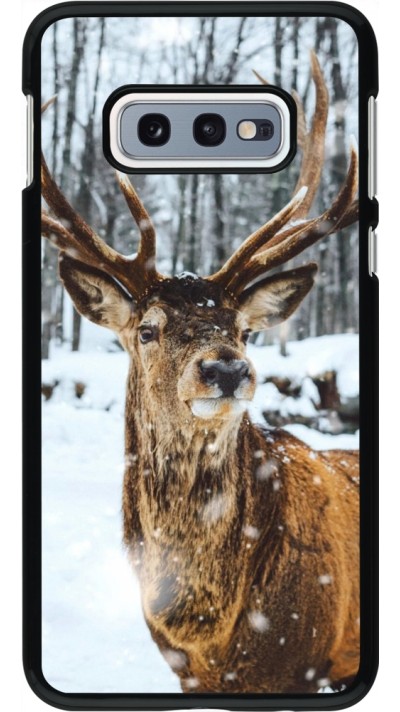 Coque Samsung Galaxy S10e - Winter 22 Cerf sous la neige