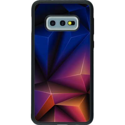 Coque Samsung Galaxy S10e - Silicone rigide noir Abstract Triangles 