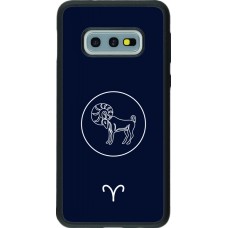 Coque Samsung Galaxy S10e - Silicone rigide noir Astrologie Bélier
