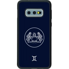 Coque Samsung Galaxy S10e - Silicone rigide noir Astrologie Gémeaux