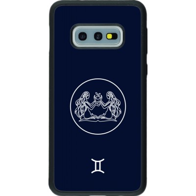Coque Samsung Galaxy S10e - Silicone rigide noir Astrologie Gémeaux