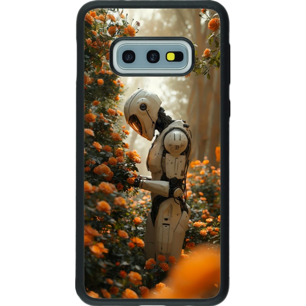 Samsung Galaxy S10e Case Hülle - Silikon schwarz Astronaut flowers 2025
