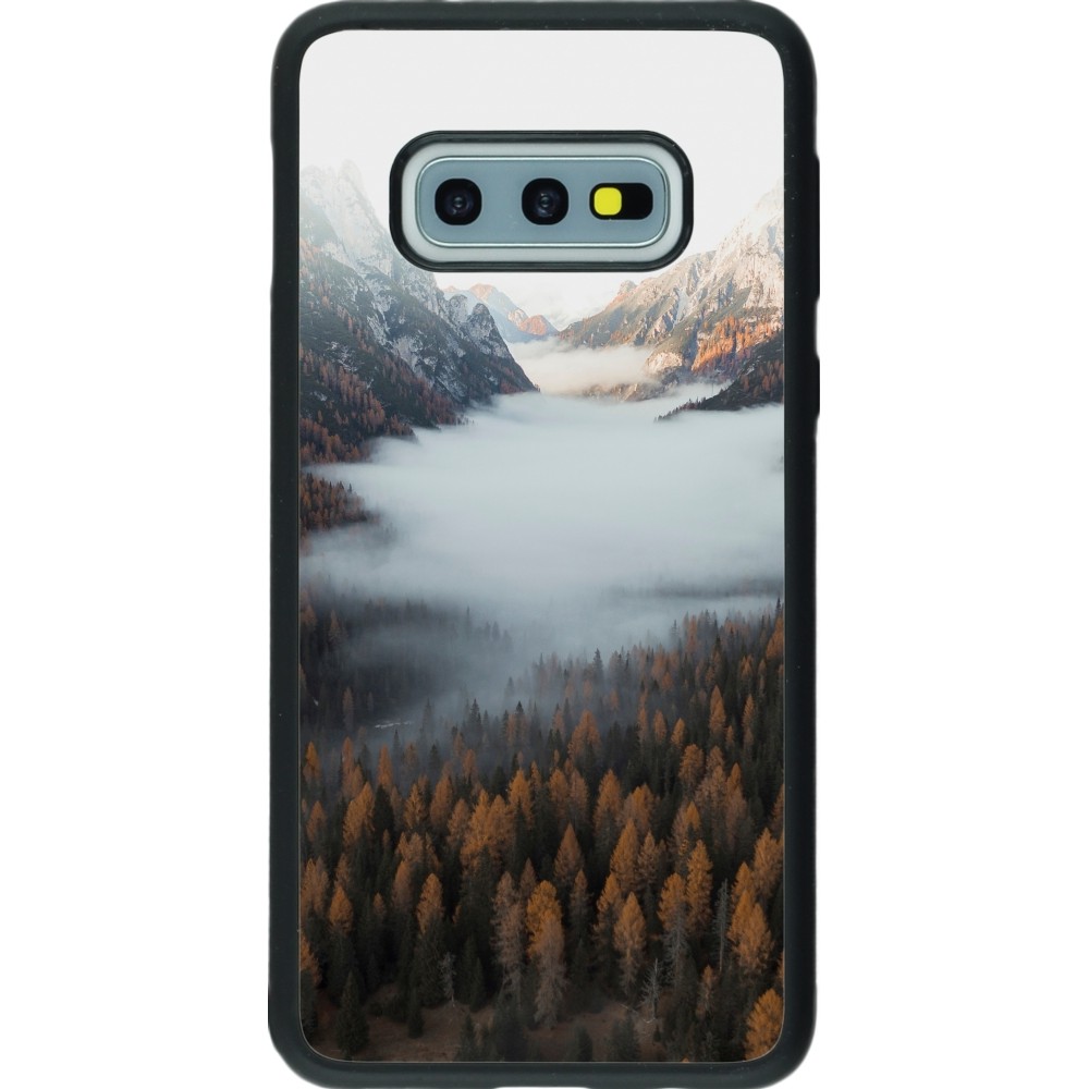Samsung Galaxy S10e Case Hülle - Silikon schwarz Autumn 22 forest lanscape