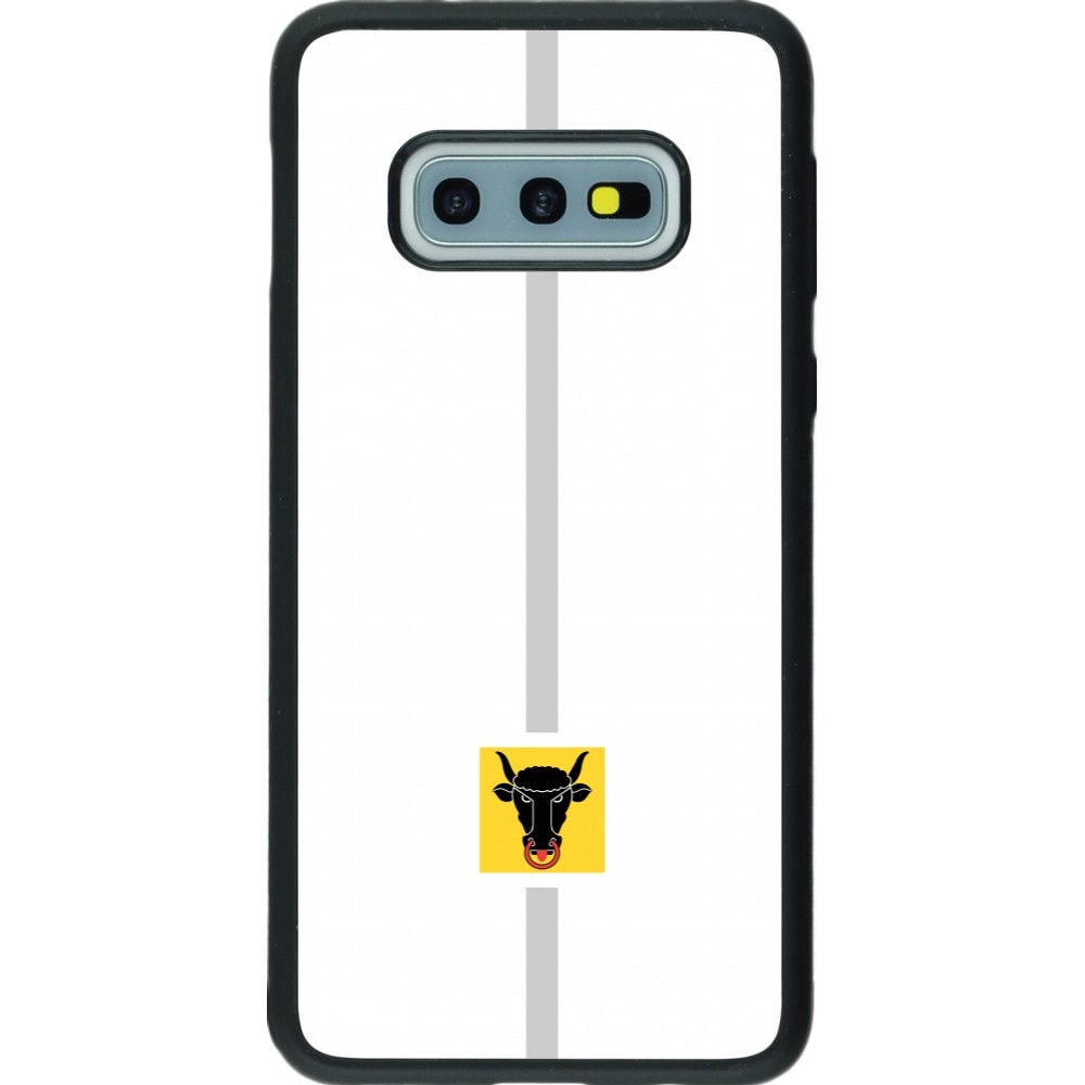 Samsung Galaxy S10e Case Hülle - Silikon schwarz Kanton UR weiss