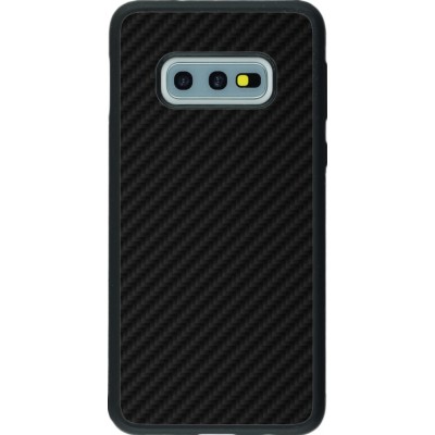 Coque Samsung Galaxy S10e - Silicone rigide noir Carbon Basic