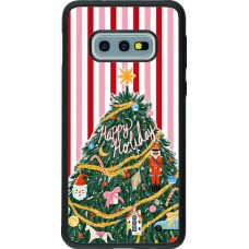 Coque Samsung Galaxy S10e - Silicone rigide noir Christmas 25 Happy Holiday
