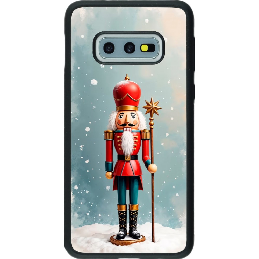Samsung Galaxy S10e Case Hülle - Silikon schwarz Christmas 25 Nutcracker Snow