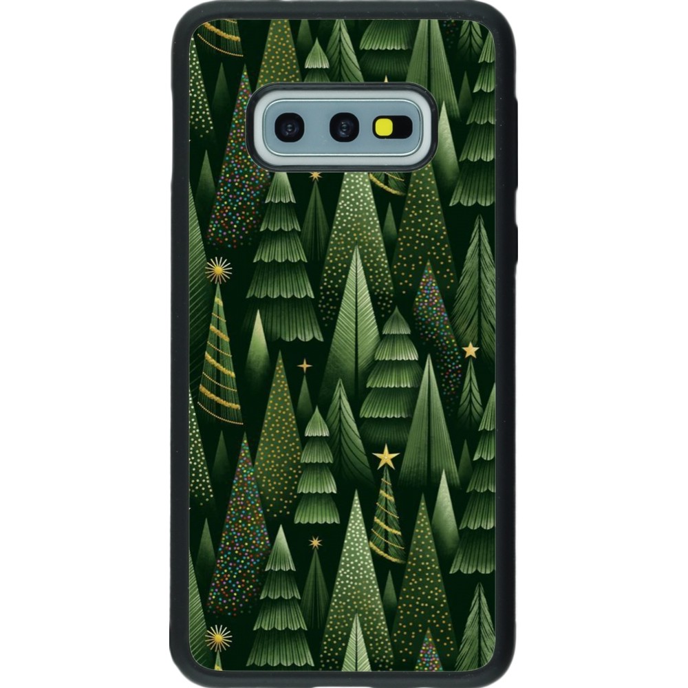 Samsung Galaxy S10e Case Hülle - Silikon schwarz Christmas 25 Pattern Xmas Tree