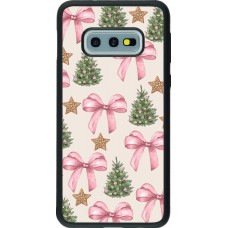 Coque Samsung Galaxy S10e - Silicone rigide noir Christmas 25 Vintage Ribbons