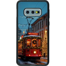 Coque Samsung Galaxy S10e - Silicone rigide noir Christmas 25 Xmas Train