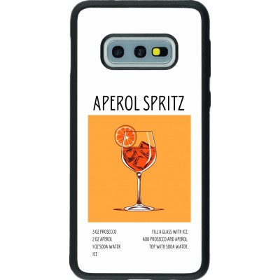 Coque Samsung Galaxy S10e - Silicone rigide noir Cocktail recette Aperol Spritz