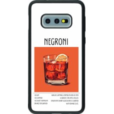 Coque Samsung Galaxy S10e - Silicone rigide noir Cocktail recette Negroni