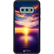 Samsung Galaxy S10e Case Hülle - Silikon schwarz Sonnenuntergang gelb violett