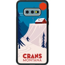 Coque Samsung Galaxy S10e - Silicone rigide noir Crans-Montana Cabane