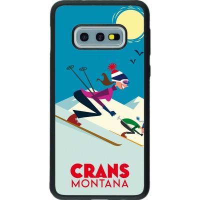 Coque Samsung Galaxy S10e - Silicone rigide noir Crans-Montana Ski Downhill