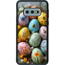 Coque Samsung Galaxy S10e - Silicone rigide noir Easter 2026 Eggs with bees