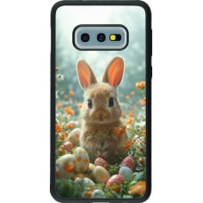 Samsung Galaxy S10e Case Hülle - Silikon schwarz Easter 2026 Rabbit in the garden