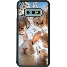 Coque Samsung Galaxy S10e - Silicone rigide noir Easter 2026 Rabbits