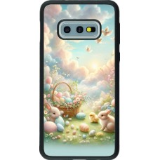 Coque Samsung Galaxy S10e - Silicone rigide noir Easter 2025 Pastel Pâques