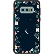 Hülle Samsung Galaxy S10e - Silikon schwarz Flowers space