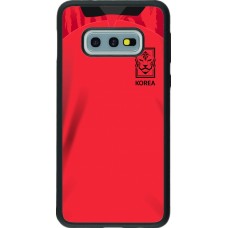 Coque Samsung Galaxy S10e - Silicone rigide noir Maillot de football Corée du Sud 2022 personnalisable