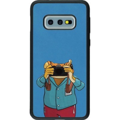 Coque Samsung Galaxy S10e - Silicone rigide noir Frog with camera DTMF