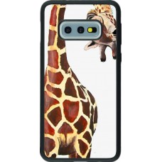 Coque Samsung Galaxy S10e - Silicone rigide noir Giraffe Fit
