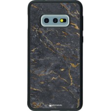 Hülle Samsung Galaxy S10e - Silikon schwarz Grey Gold Marble