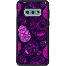 Samsung Galaxy S10e Case Hülle - Silikon schwarz Halloween 2023 pink skulls